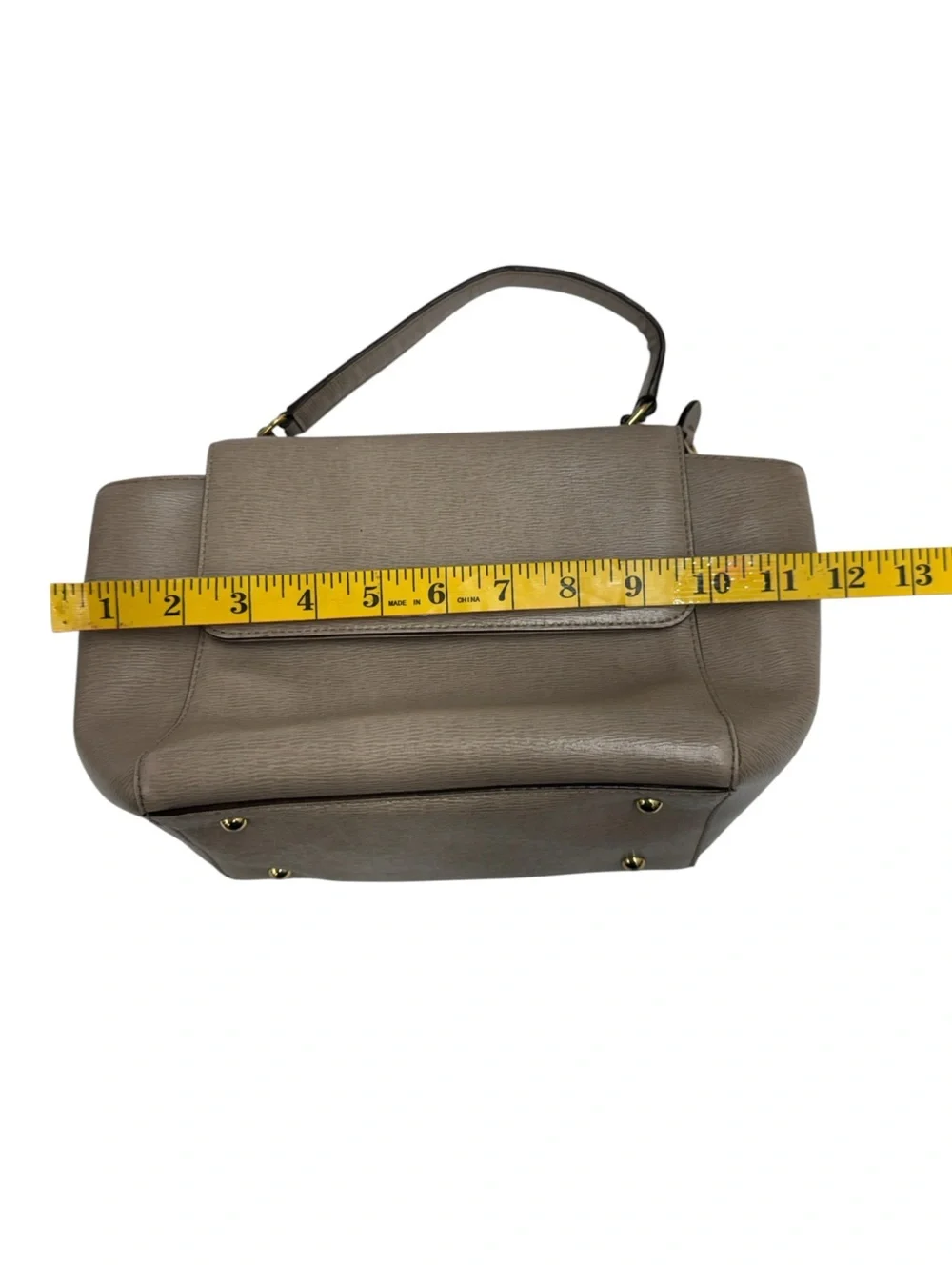 Ralph Lauren Cream Leather Top-Handle Crossbody